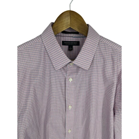 Banana Republic Mens Non-Iron Cotton Standard Fit Button-Down Shirt  Size L - Picture 2 of 11